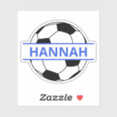 Gepersonaliseerde naam Voetbal, Football Custom Sticker (Vel)