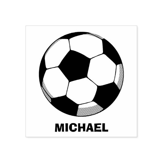 Gepersonaliseerde Naam Voetbal rubber stempel (Afrduk)