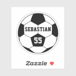 Gepersonaliseerde naam Voetbal Sticker