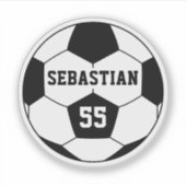 Gepersonaliseerde naam Voetbal Sticker (Voorkant)