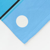 Gepersonaliseerde naam volleybal blauw wit stippen fleece deken (Hoek)