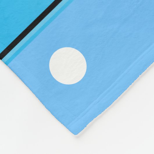 Gepersonaliseerde naam volleybal blauw wit stippen fleece deken (Hoek)