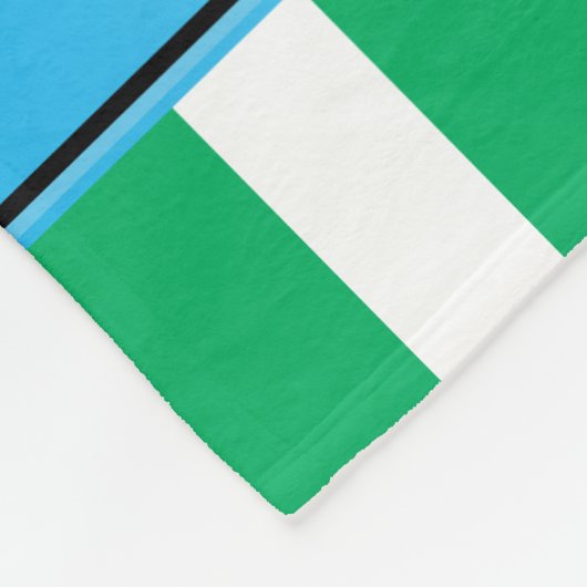 Gepersonaliseerde naam volleybal groen witte strep fleece deken (Hoek)