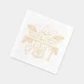 Gepersonaliseerde naam voor Corporate Christmas Pa Folie Servetten (Links)