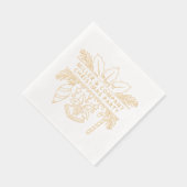 Gepersonaliseerde naam voor Corporate Christmas Pa Folie Servetten (Rechts)