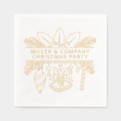 Gepersonaliseerde naam voor Corporate Christmas Pa Folie Servetten (Voorkant)