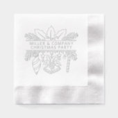 Gepersonaliseerde naam voor Corporate Christmas Pa Folie Servetten (Voorkant)