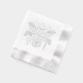 Gepersonaliseerde naam voor Corporate Christmas Pa Folie Servetten (Links)