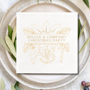 Gepersonaliseerde naam voor Corporate Christmas Pa Folie Servetten