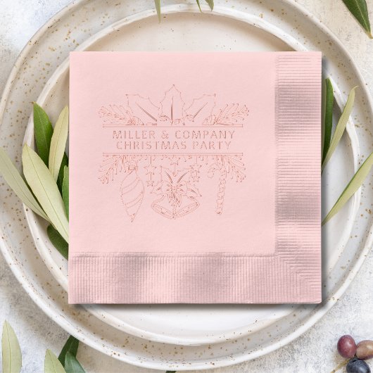 Gepersonaliseerde naam voor Corporate Christmas Pa Folie Servetten