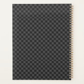 Gepersonaliseerde naam voor geruit patroon planner (Achterkant)