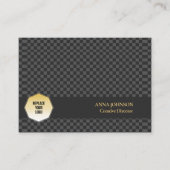 Gepersonaliseerde naam voor geruit patroon visitekaartje (Voorkant)