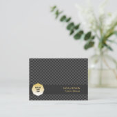 Gepersonaliseerde naam voor geruit patroon visitekaartje (Staand voorkant)