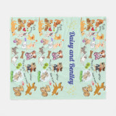 Gepersonaliseerde Naam voor Kind & Huisdier Fleece (Voorkant (Horizontaal))