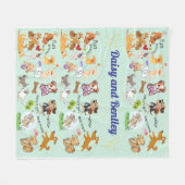 Gepersonaliseerde Naam voor Kind & Huisdier Fleece Deken (Voorkant (Horizontaal))
