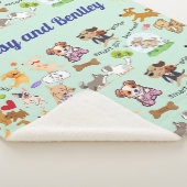 Gepersonaliseerde Naam voor Kind & Huisdier Fleece Sherpa Deken (3/4)