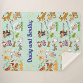 Gepersonaliseerde Naam voor Kind & Huisdier Fleece Sherpa Deken (Voorkant (horizontaal))