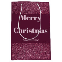 Gepersonaliseerde naam vrolijk kerstcadeau tas