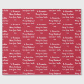 Gepersonaliseerde naam Vrolijk Kerstfeest van Sant Cadeaupapier (Vlak)