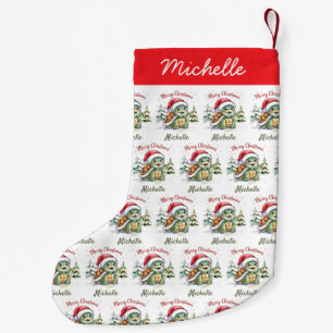 Gepersonaliseerde naam Vrolijke Kerstschildpad in  Kleine Kerstsok