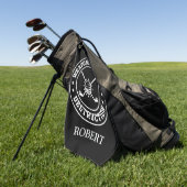 Gepersonaliseerde naam Wapens van Grass Destructio Golfhanddoek (Groen)