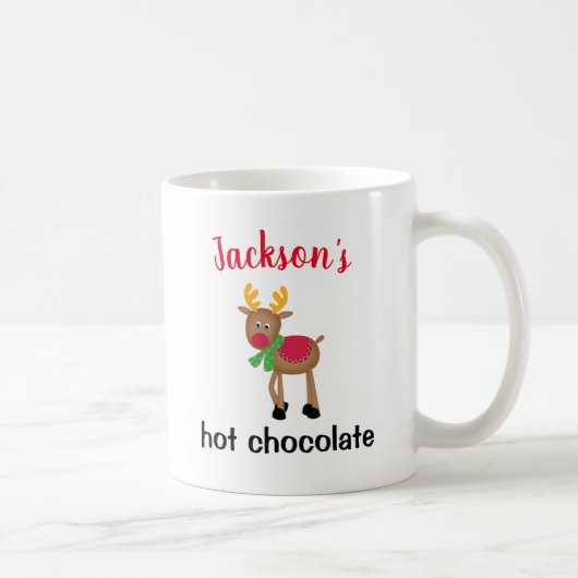 gepersonaliseerde naam warme chocolade kinder vaka koffiemok (Rechts)