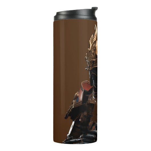 Gepersonaliseerde naam Warrior Armor Thermische Tu Thermosbeker (Gedraaid links)