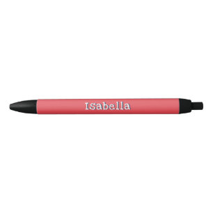 Gepersonaliseerde naam Watermelon Red Chic Trendy  Zwarte Inkt Pen