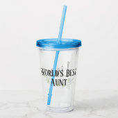 gepersonaliseerde naam / werelden beste tante tumb acryl drinkbeker (Achterkant)