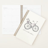 Gepersonaliseerde naam Whimsical Bicycle Schattige Planner (Display)
