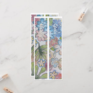 Gepersonaliseerde naam Whimsical Floral Twee Bladw