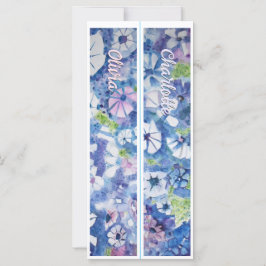 Gepersonaliseerde naam Whimsical Flowers Twee Blad