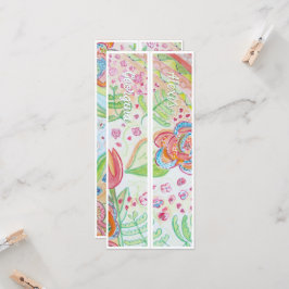 Gepersonaliseerde naam Whimsical Flowers Twee Blad