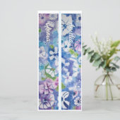 Gepersonaliseerde naam Whimsical Flowers Twee Blad (Staand voorkant)
