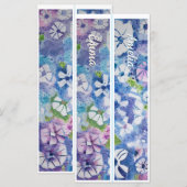 Gepersonaliseerde naam Whimsical Flowers Twee Blad (Voorkant / Achterkant)