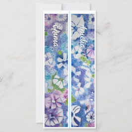 Gepersonaliseerde naam Whimsical Flowers Twee Blad