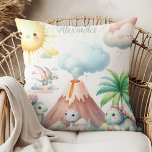 Gepersonaliseerde naam Whimsical Pastel Dinosaur Kussen<br><div class="desc">Introductie van onze gepersonaliseerde naam Boho Schattige Dinosaur Sierkussen, de perfecte mix van comfort en charme voor uw leefruimte! Omarm de grillige wereld van dinosaurussen met dit prachtige kussen met schattige illustraties in een Boheemse stijl. Vervaardigd met zachte, hoogwaardige materialen, belooft ons kussen met worp zowel stijl als comfort. Of...</div>