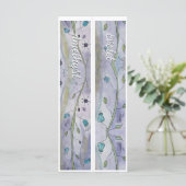 Gepersonaliseerde naam Whimsy Floral Twee Bladwijz (Staand voorkant)