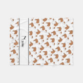 Gepersonaliseerde naam: white Bulldog Fleece Deken (Voorkant (Horizontaal))