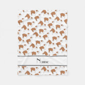 Gepersonaliseerde naam: white Bulldog Fleece Deken (Voorkant)