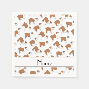 Gepersonaliseerde naam: white Bulldog Servet