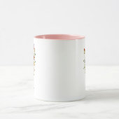 Gepersonaliseerde naam Wildflower Floral Pink Mok (Midden)