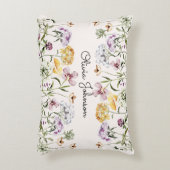 Gepersonaliseerde naam Wildflower Garden Accent Kussen (Voorkant(Verticaal))