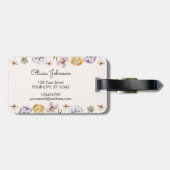 Gepersonaliseerde naam Wildflower Garden Bagagelabel (Achterkant horizontaal)