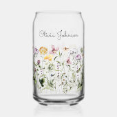 Gepersonaliseerde naam Wildflower Garden Blikvorm Glas (Voorkant)