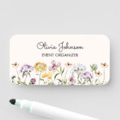 Gepersonaliseerde naam Wildflower Garden Floral Naamplaatje (In situ)