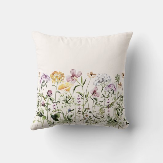 Gepersonaliseerde naam Wildflower Garden Kussen (Achterkant)