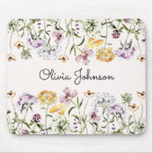 Gepersonaliseerde naam Wildflower Garden Muismat (Voorkant)