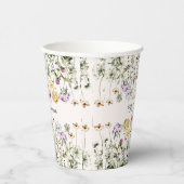 Gepersonaliseerde naam Wildflower Garden Papieren Bekers (Rechts)