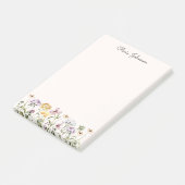 Gepersonaliseerde naam Wildflower Garden Post-it® Notes (Schuin)